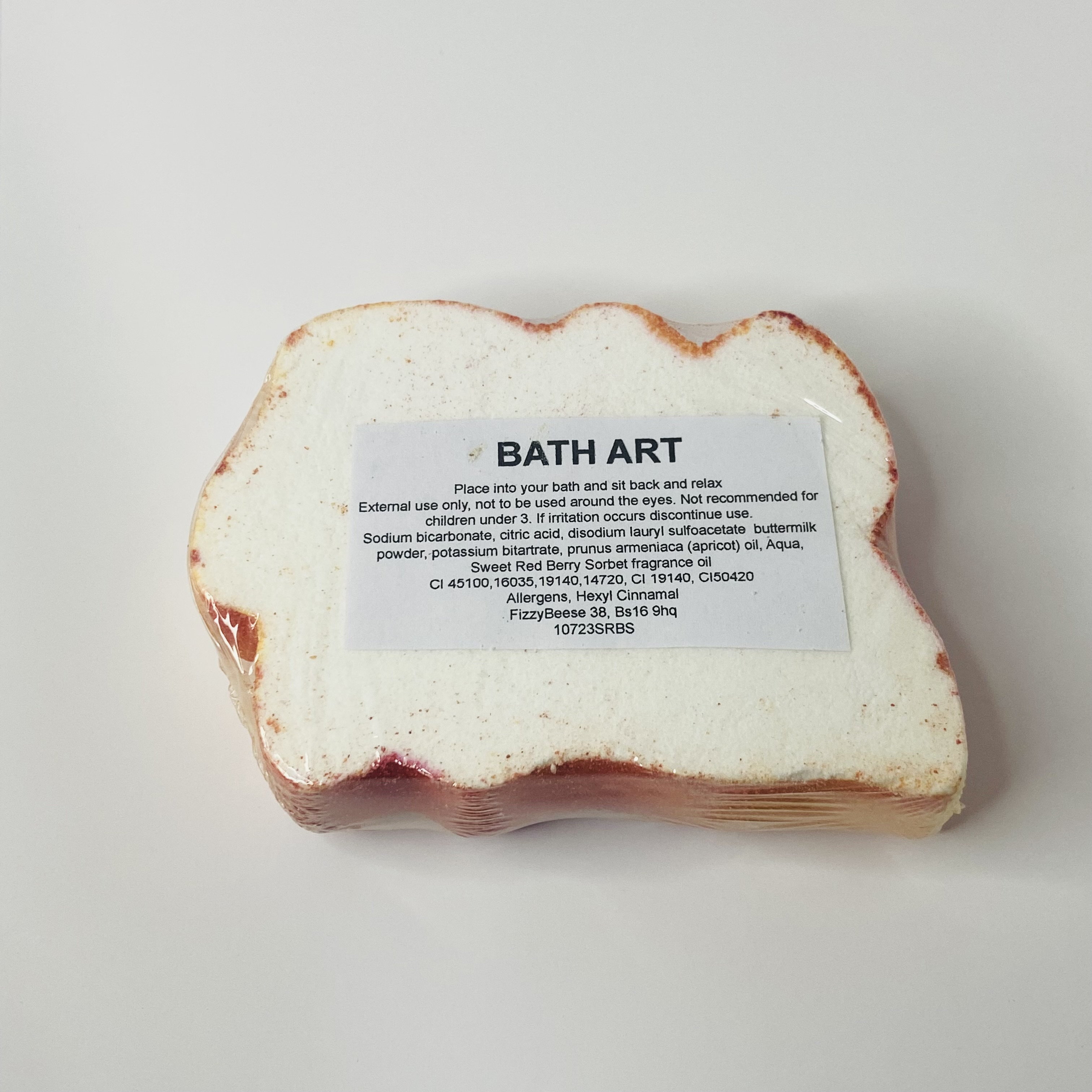 Bath Art ingredients label