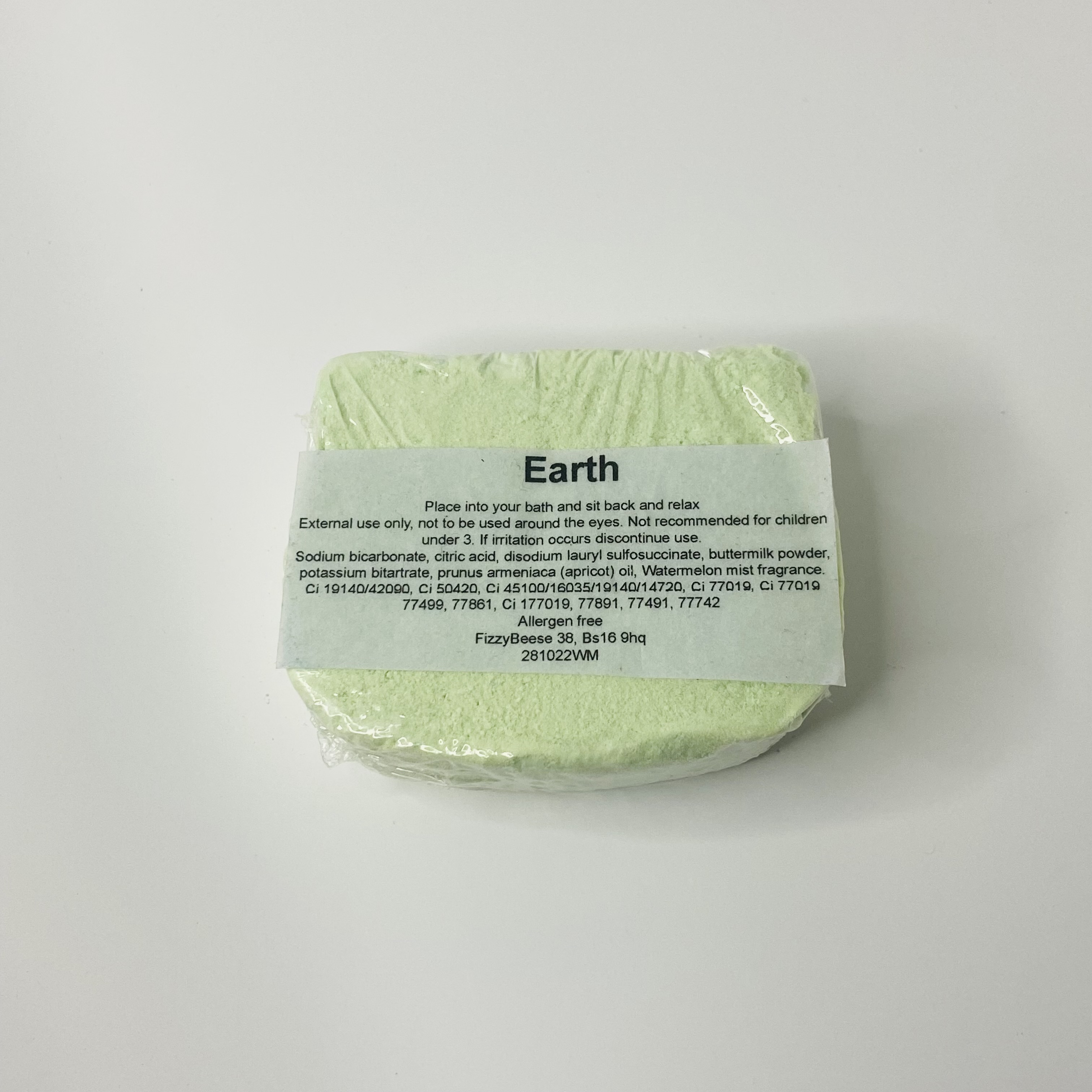 Earth ingredients label