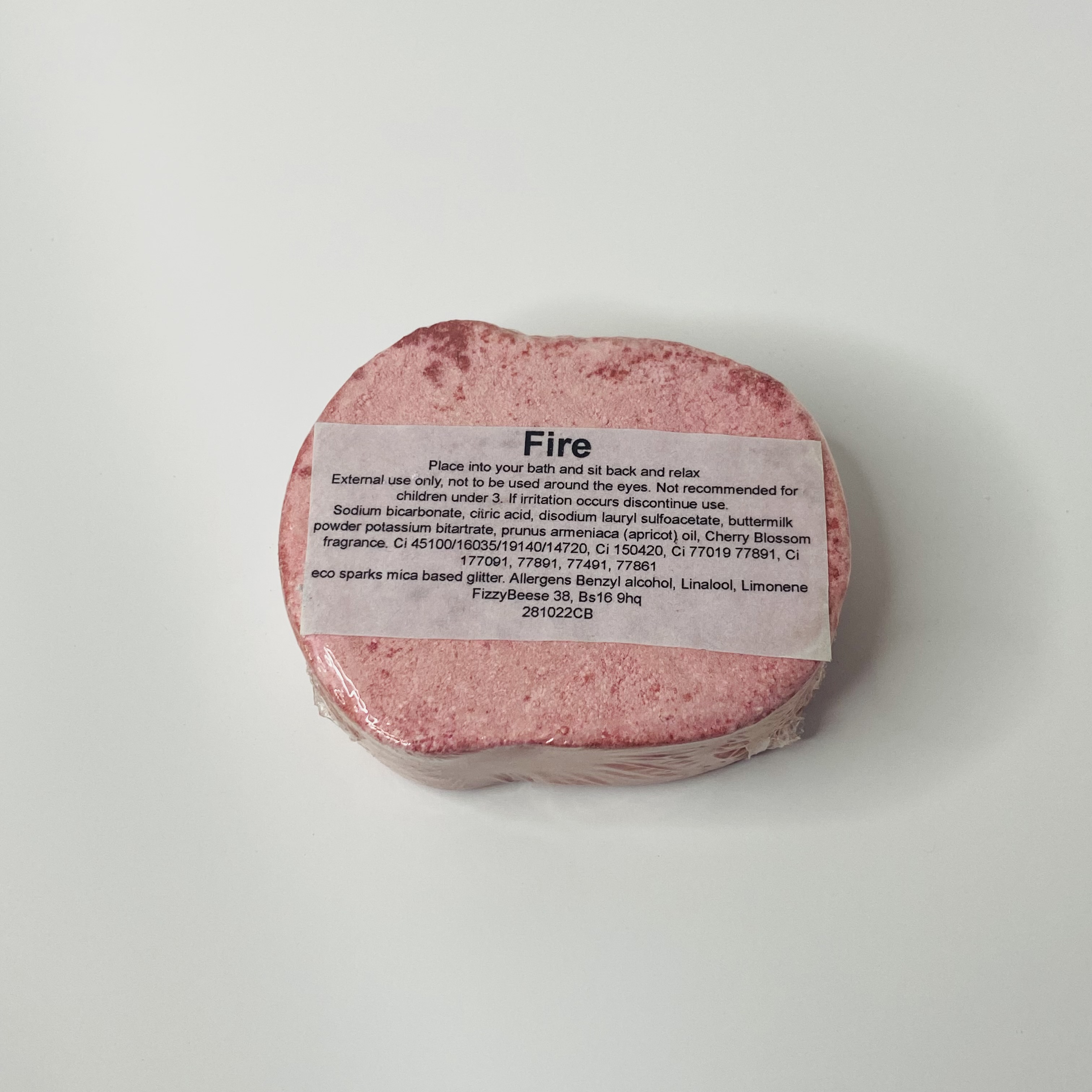 Fire ingredients label