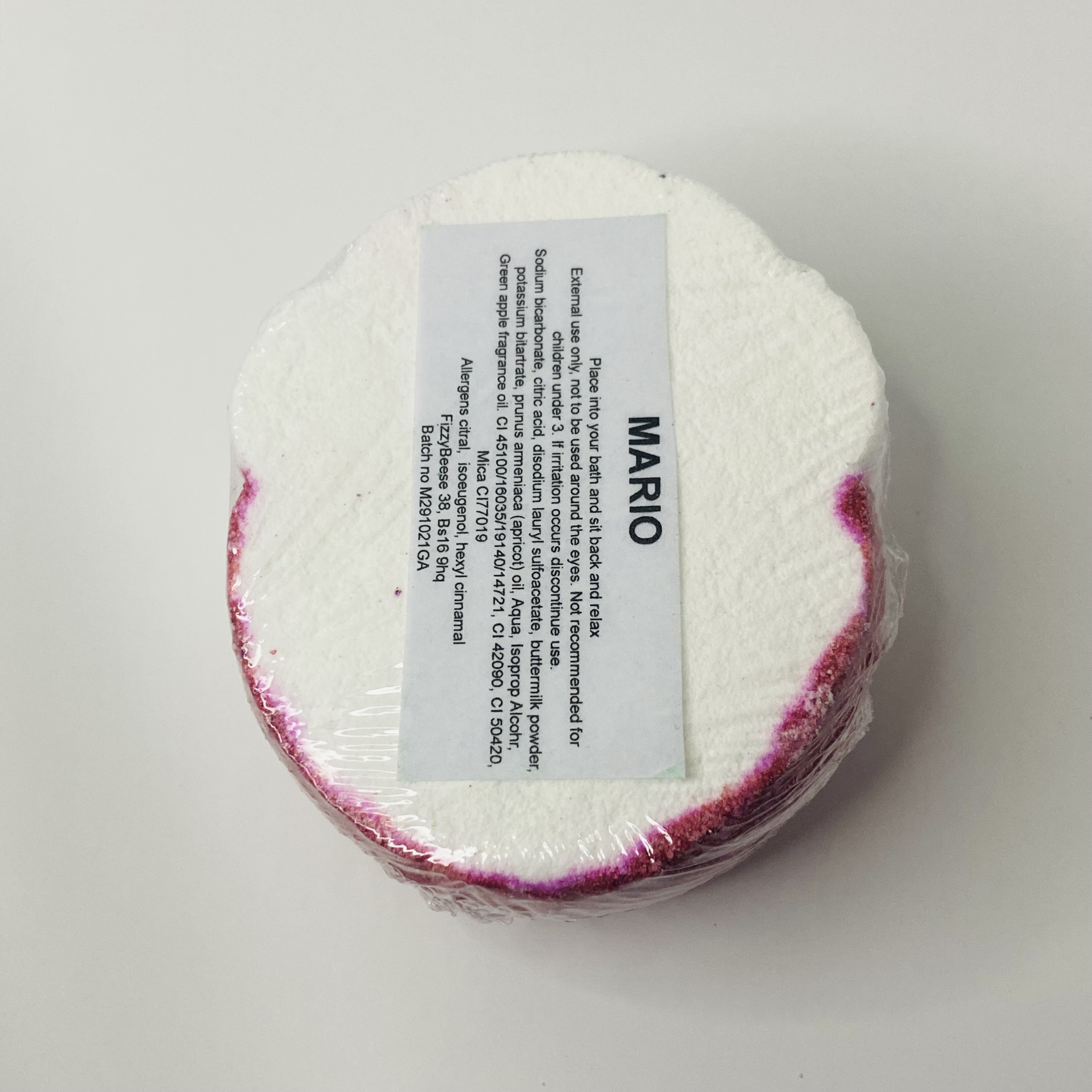Mario ingredients label