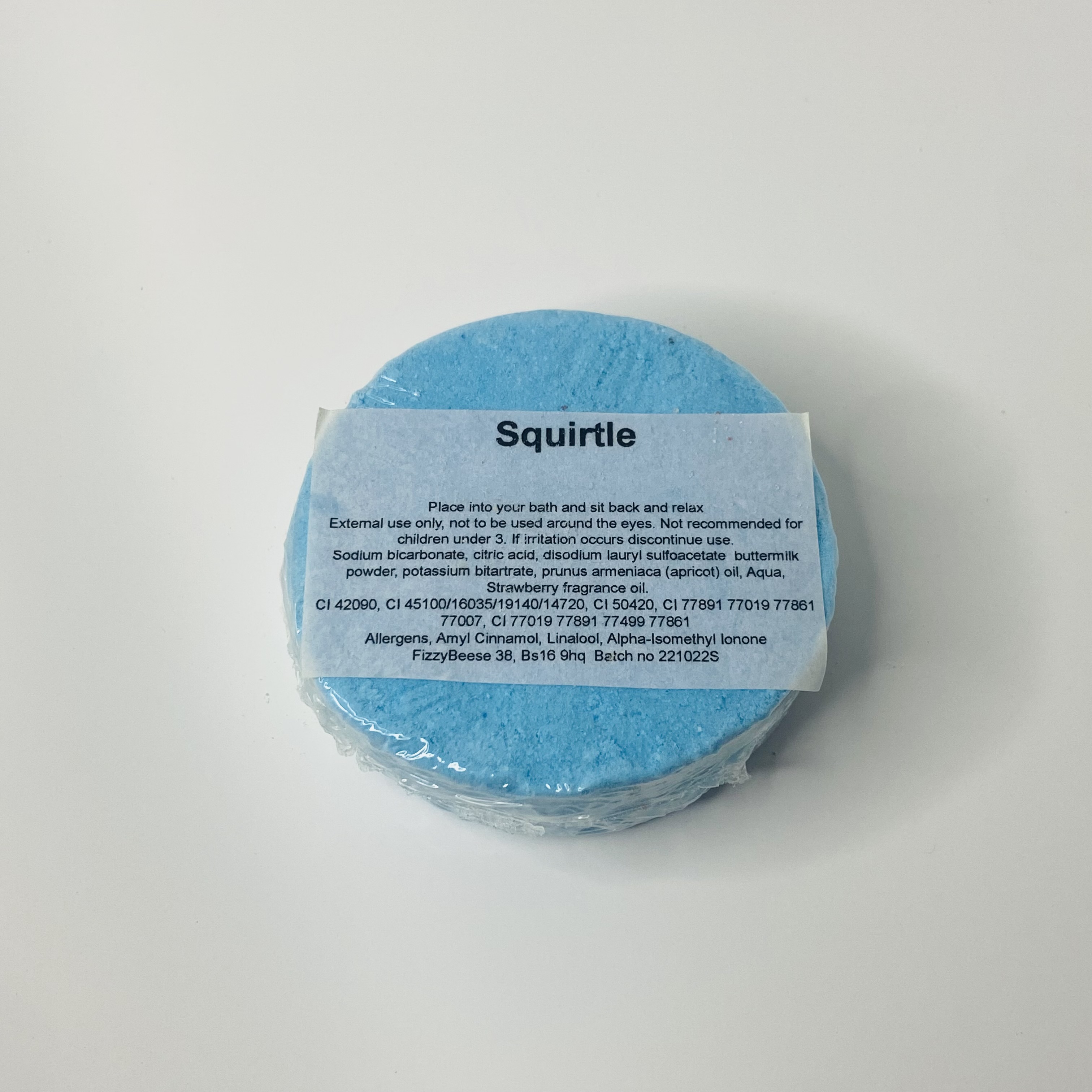 Squirtle ingredients label