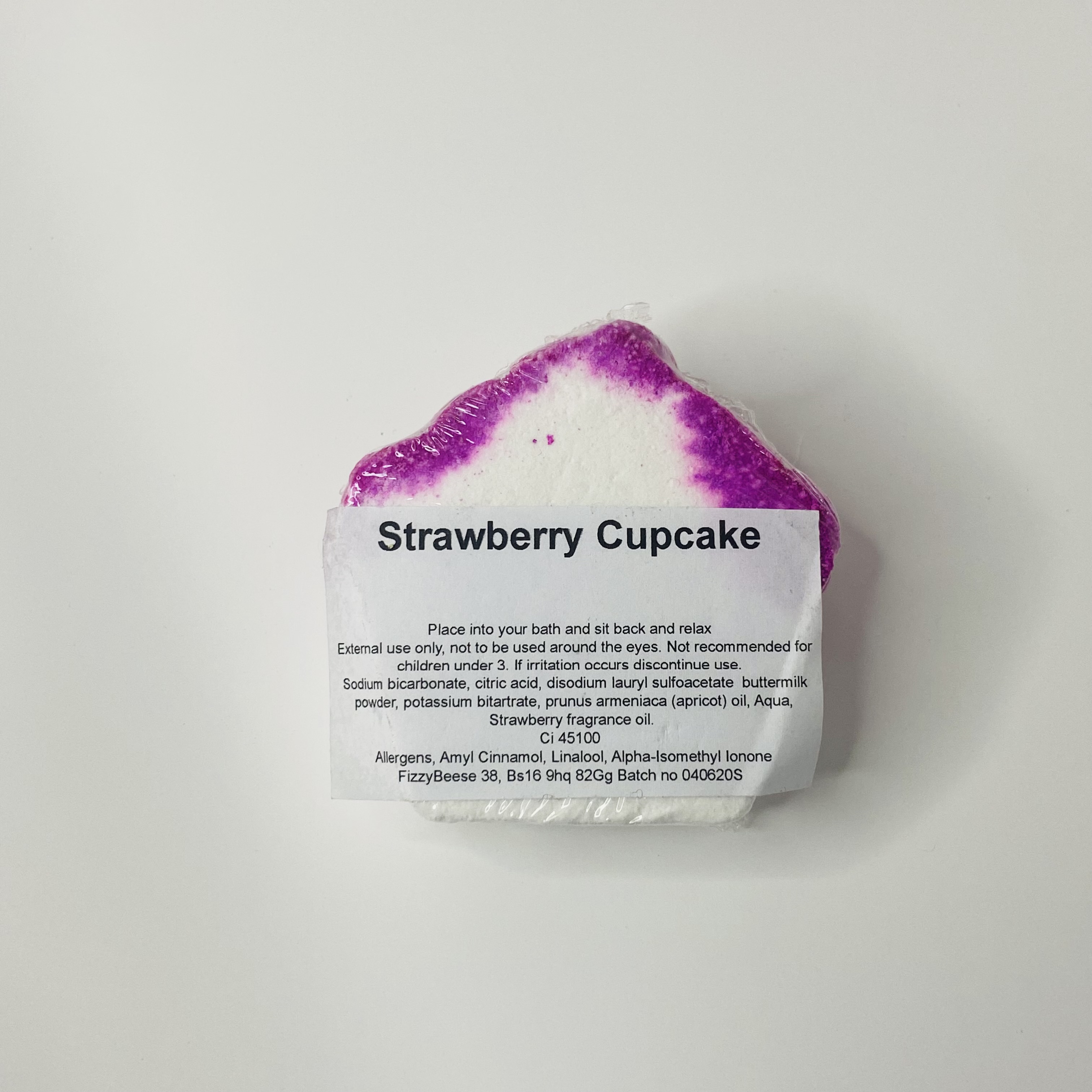 Strawberry Cupcake ingredients label